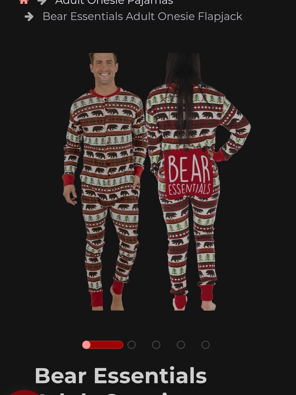 Lazy One Women’s Bear Essentials Canadian Onesie Flapjack